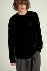 ドロップショルダーベルベットTシャツ