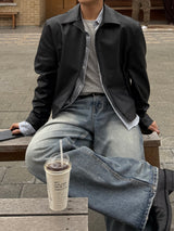 Double back pocket embossed denim pants