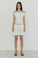 TWO-WAY LACE SKIRT / IVORY