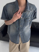 OW Udin Two-Pocket Washed Denim Shirt (2C)