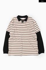 ダニエルレイヤードカラーレッドTシャツ