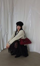 シースルースルーレイヤードメッシュスカート (BLACK)