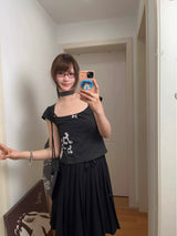 Polka Dot Short Sleeve Top