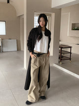 HIGH NECK MAXI TRENCH COAT (3C)