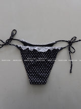 a dot-frilled bikini