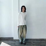 Vintage Mature Classic Button Boxy Casual Top
