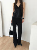 Silky lace cami blouse