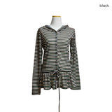 (3color) Punching Stripe Shirring Flare Cardigan