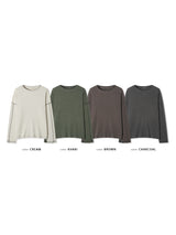 セプピグメントワッフレッドロングスリーブ (4color)