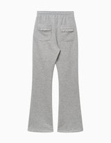FRILL BOOTCUT BANDING PANTS (MELANGE GRAY)