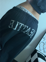 HIP PRINTING LETTERING WIDE PANTS 💟💙🩶4COLOR