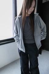 rough slub hoodie zip-up(4colors)