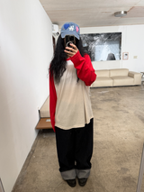 indigo wide pants