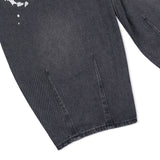 XP302 Silver Painting Balloon Denim Pants (BLACK)