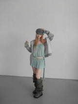 vermel knot top(2 color)