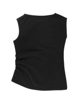 EYELET LOOSE SLEEVELESS (BLACK)