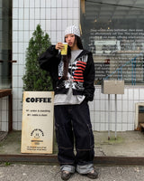 Abe Raw ステッチカーゴデニムパンツ