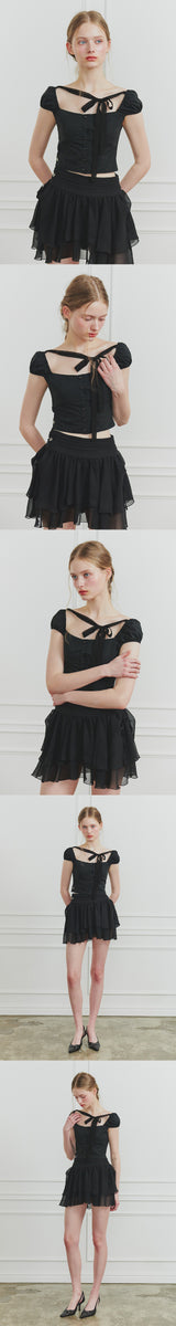 WENDY RIBBON BLOUSE black