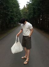 Slag Henry Neck Round Short Sleeve Knit