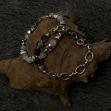 [Celeb pick] Black Marble Chain Bracelet