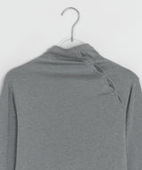 カーフボタンポーラーTシャツ
