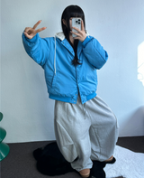 SIDE PLEAT PARACHUTE STRING BALLOON PANTS🩶🖤🤍 - 3 COLORS