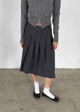[MADE] Pretzel Pleated Midi Skirt