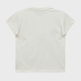 MELLOW DREAM Check Letter Half T-shirt