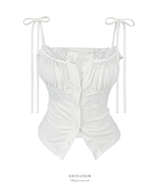 Lilia lace ribbon top (3color)