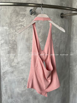 rose cosage halter neck knitwear