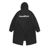 24FW スクリプトロゴプリンティングフィッシュテールジャケット ブラック