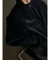 [Unisex] Glossy pleats blouson jacket(2color)