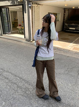 フィリーズリベットシボリバンディングブーツカットパンツ