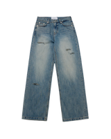 26SS レディース セミブーツカット ウォッシュデニムパンツ