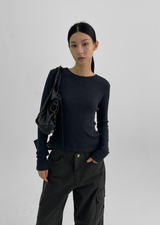 [MADE] Lucas Knit Ribbed Long Sleeve T-Shirt