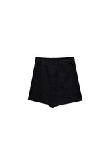 AGLOW TWEED SKIRT PANTS / BLACK