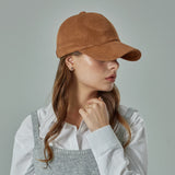 VA Curved Oval Metal Suede Ball Cap  / Brown