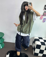 トラックカーゴストリングパディングパンツ ❤🖤🤎💚💙5カラー