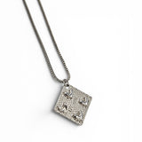 Crystal Heart Tile Necklace