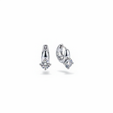 [Hearts2Hearts Ian Piercing] ダイアモンドリングハギーズピアス - Silver Color