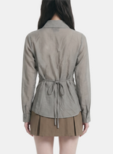 Noelle Draped Tie Blouse