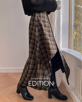 【MADE】 Checked long skirt