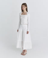Off shoulder shawl top (Ivory)
