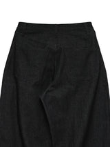 6CRAYON 11.3oz ブラックノンフェイドワイドレッグバギーデニムパンツ