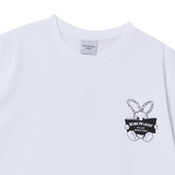 25SS ニュースペーパーラビットショートスリーブTシャツ ホワイト