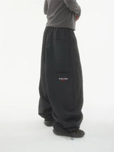 Sleek embroidery nylon pants -3C