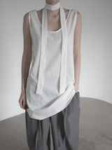 Airy Soft Scarf Sleeveless One Piece