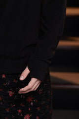 TURTLENECK KNIT T SHIRT / BLACK