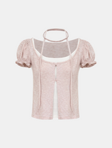 Dalen Layered Puff Cardigan Set