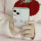 [MADE] [magsafe] balletcore double ribbon jell hard case - pink
